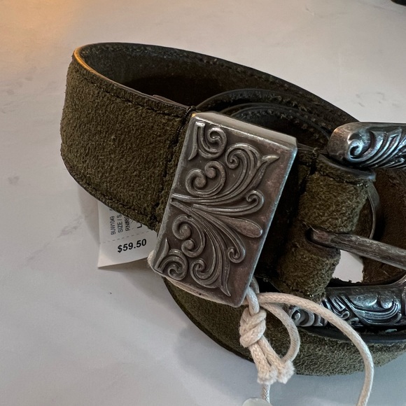 Olive Western Belt - Picture 4 of 7